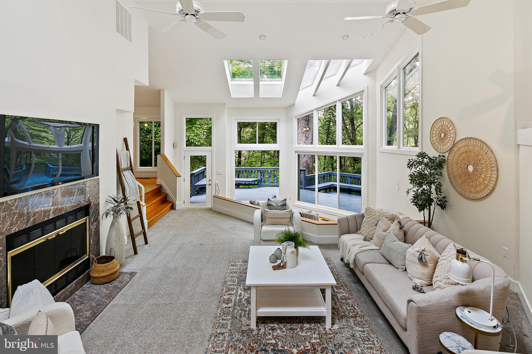 19244 Chandlee Mill Road Sandy Spring, MD 20860 - Photo 7 of 72 Open Concept Living Room w/Fireplace