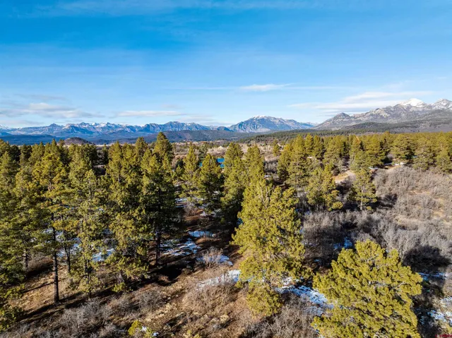 a view of city and mountain
