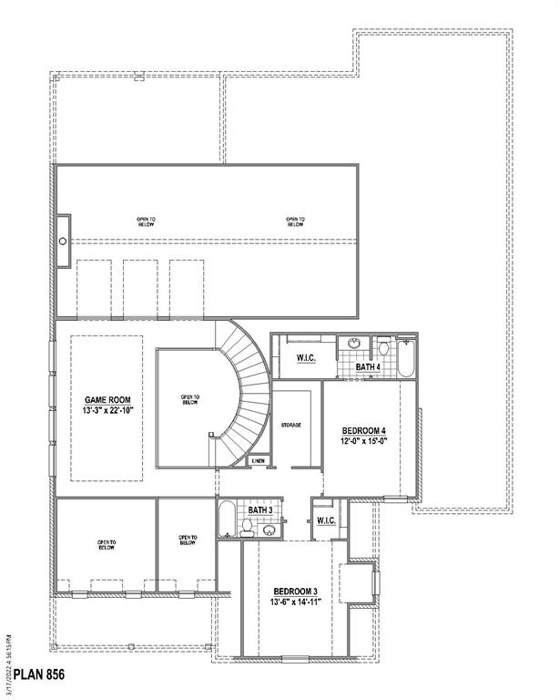794 White Sage Road Haslet, TX 76052 - Photo 4 of 4 2nd Level Floor plan