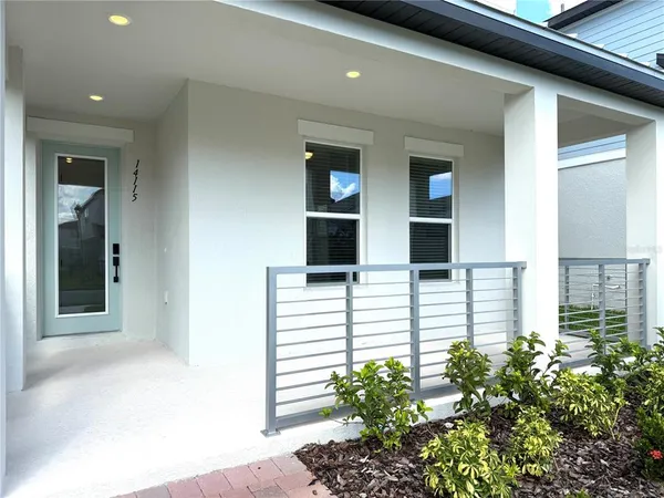 a view of a entryway of the house