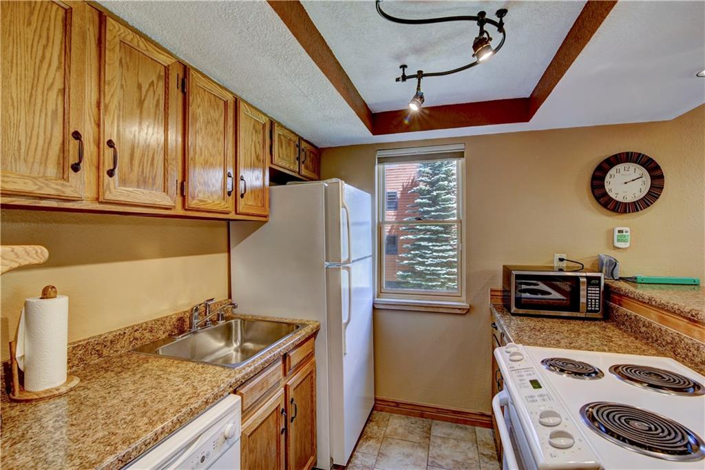 520 Bills Ranch Road, Unit 173 Frisco, CO 80443 - Photo 11 of 24 a kitchen with stainless steel appliances granite countertop a sink a stove and a refrigerator
