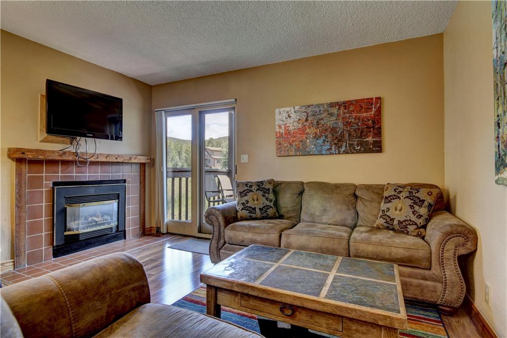 520 Bills Ranch Road, Unit 173 Frisco, CO 80443 - Photo 4 of 24 a living room with furniture fireplace and flat screen tv