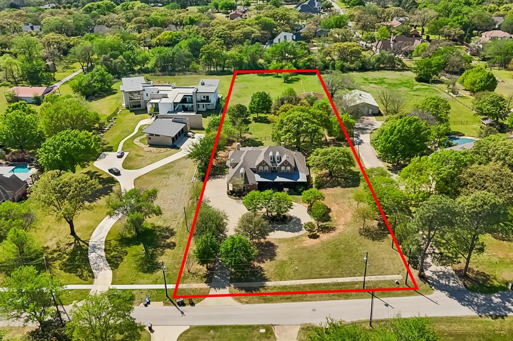 4604 Bill Simmons Road Colleyville, TX 76034 - Photo 21 of 22 an aerial view of residential houses with outdoor space