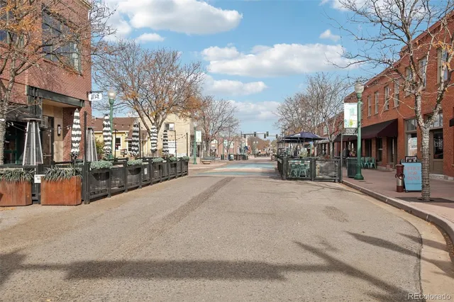 a view of a street with houses