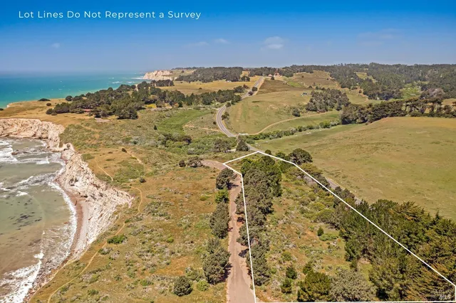a view of a water near a mountain