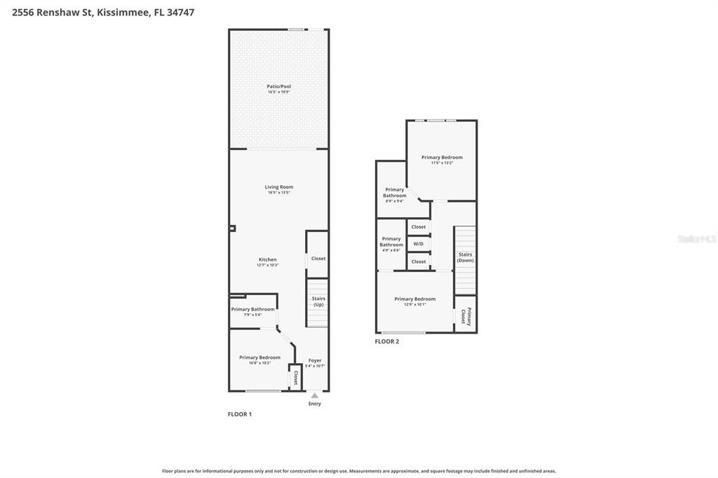 2556 Renshaw Street Kissimmee, FL 34747 - Photo 26 of 26 a picture of a floor plan