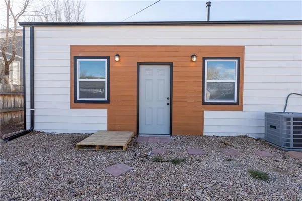 a view of front door of house