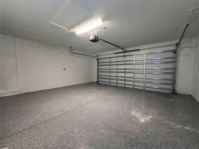 a view of a garage room