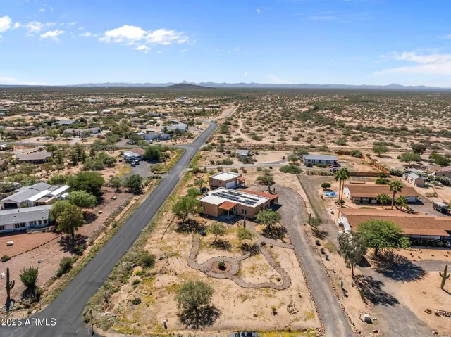 an aerial view of a city