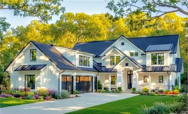 a view of house with yard and green space