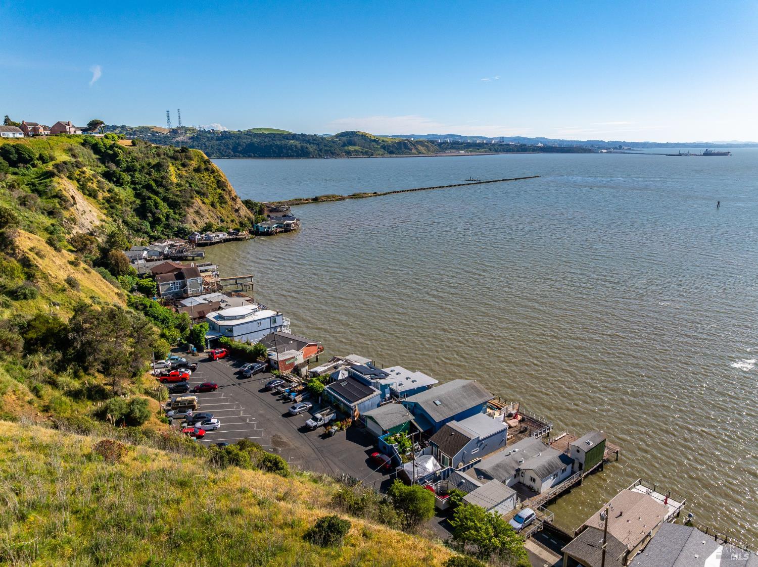 201 Sandy Beach Road Vallejo, CA 94590 - Photo 29 of 32 an aerial view of a house with a lake view