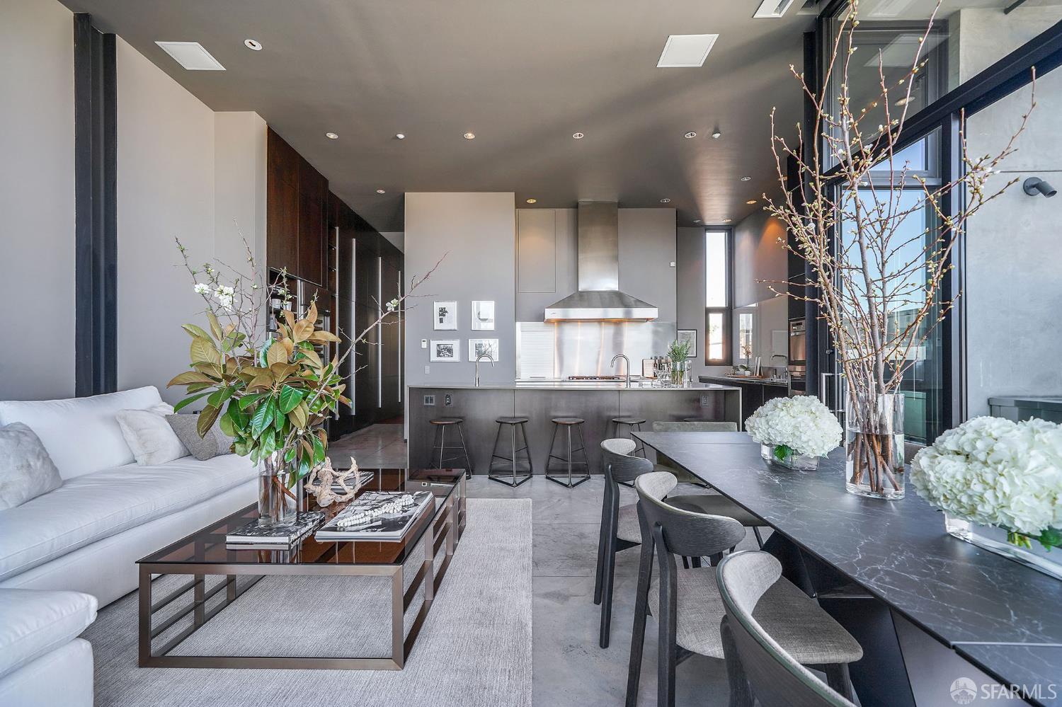 55 Sheridan San Francisco, CA 94103 - Photo 8 of 30 a living room with furniture kitchen view and a potted plant