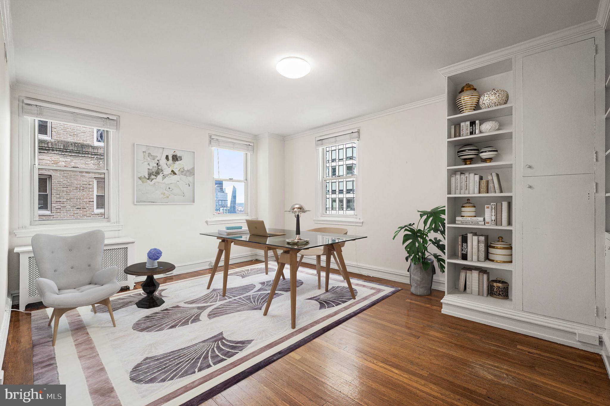 1901 Walnut Street, Unit 17F Philadelphia, PA 19103 - Photo 13 of 25 Den/Office - virtually staged