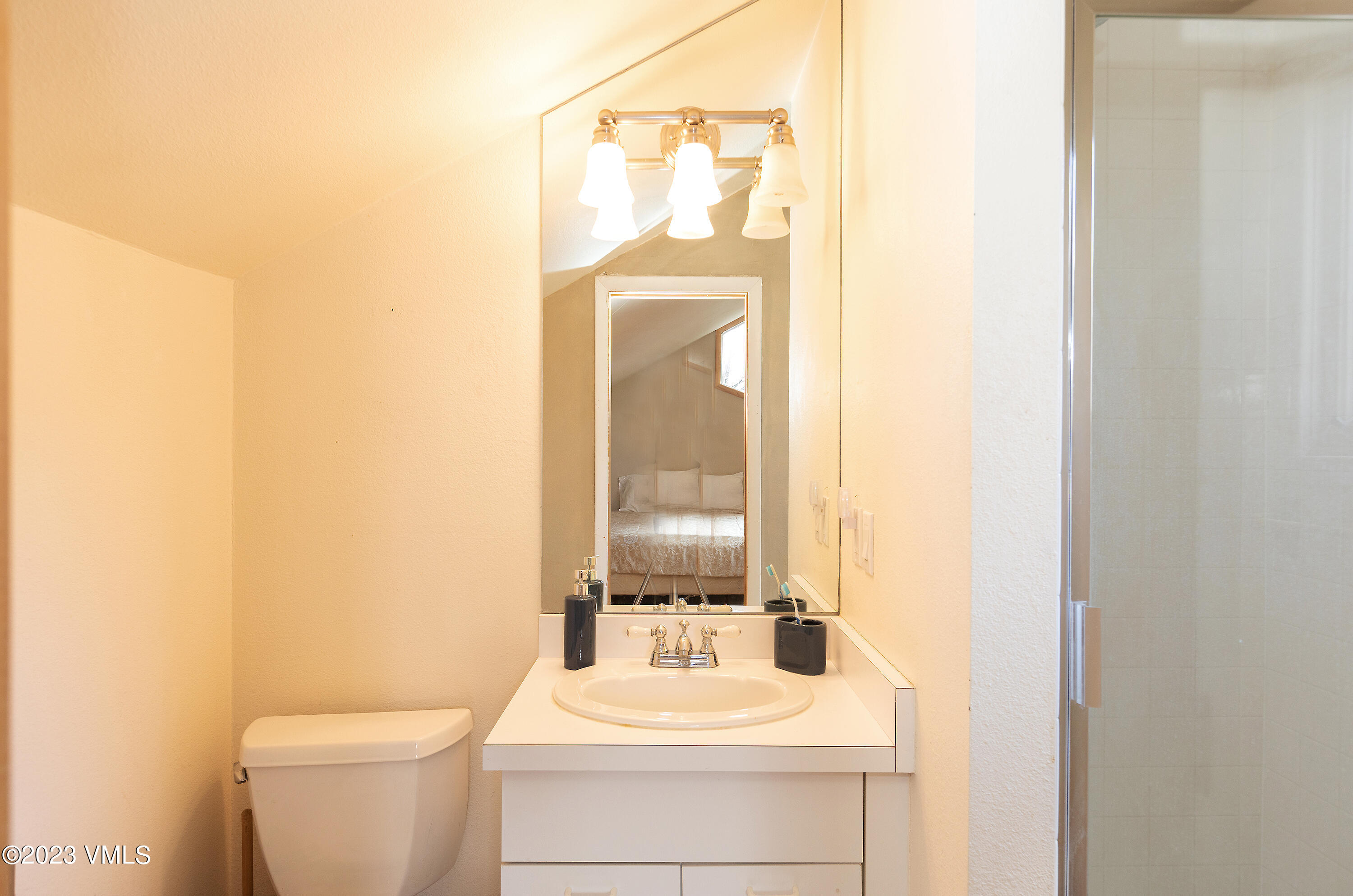 921 Red Sandstone Road, Unit D5 Vail, CO 81657 - Photo 12 of 16 a bathroom with a sink a toilet and a mirror