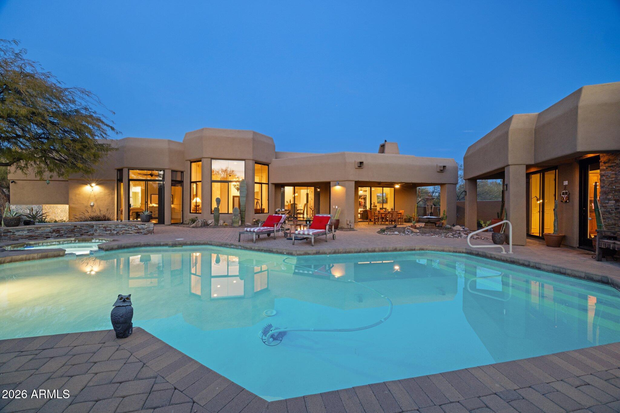 30600 North Pima Road, Unit 81 Scottsdale, AZ 85266 - Photo 60 of 66 Nighttime in the pool