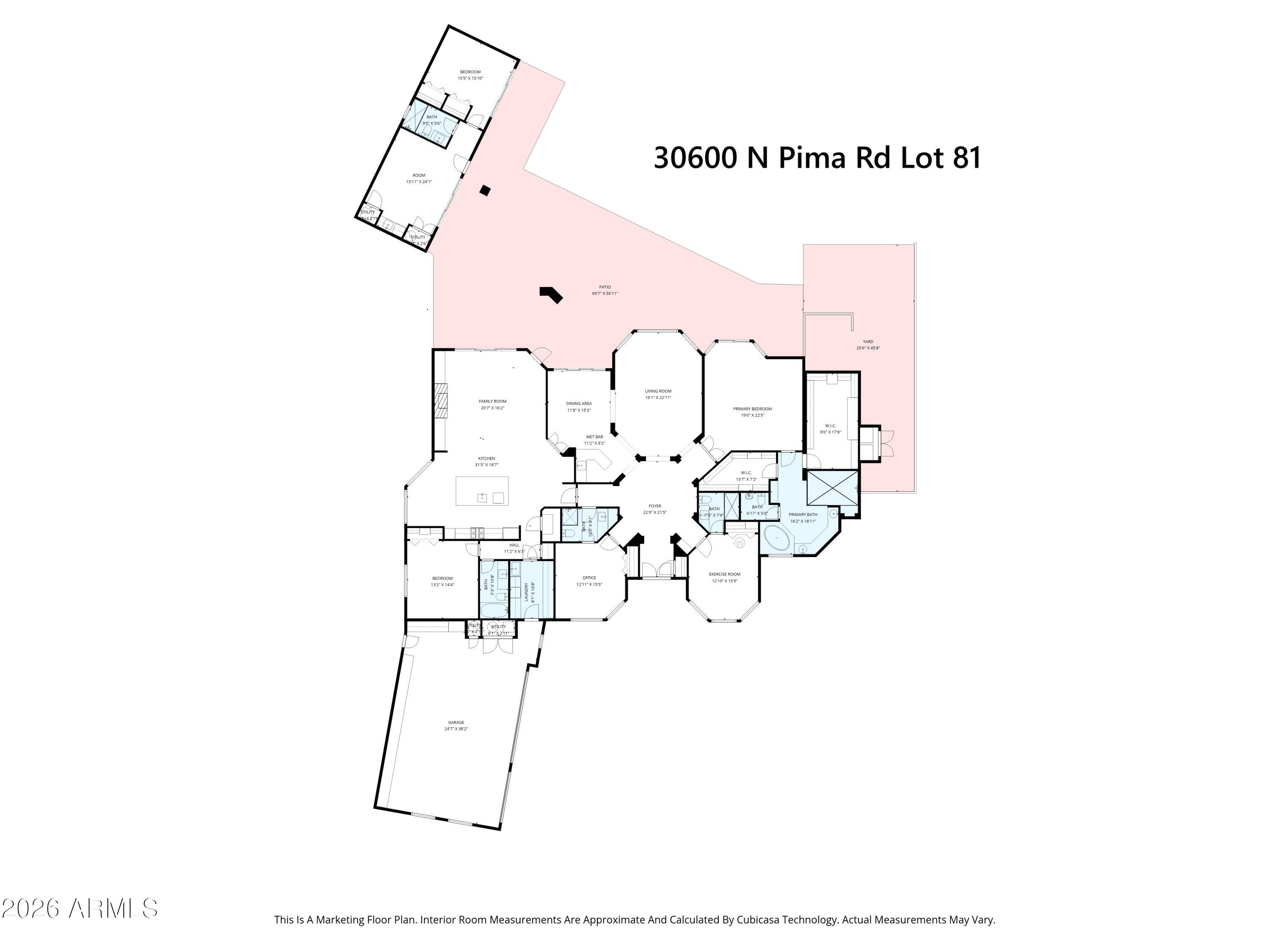 30600 North Pima Road, Unit 81 Scottsdale, AZ 85266 - Photo 66 of 66 Floor plan With Dimensions