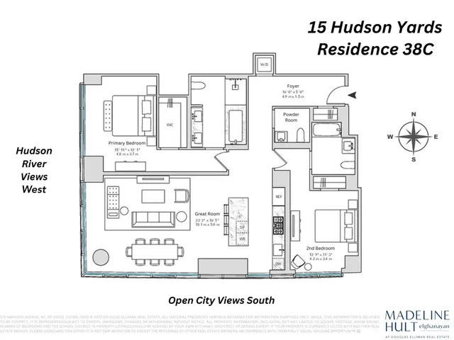 $3,850,000 | 15 Hudson Yards, Unit 38C | Hudson Yards