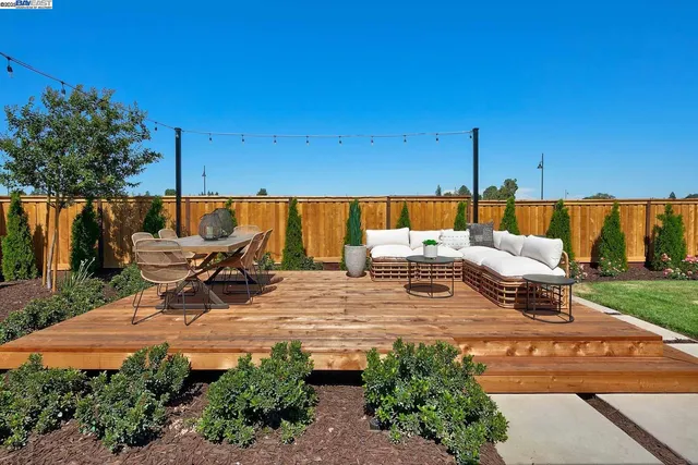a view of a terrace with chairs