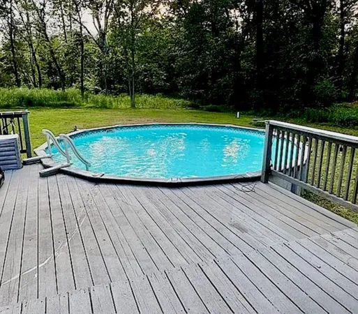 a view of sitting space on wooden deck