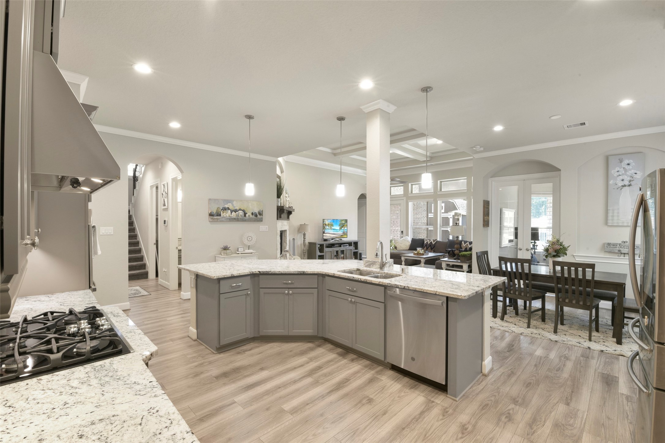 4582 Silver Moon Drive Spring, TX 77386 - Photo 14 of 48 a large kitchen with lots of counter space and appliances