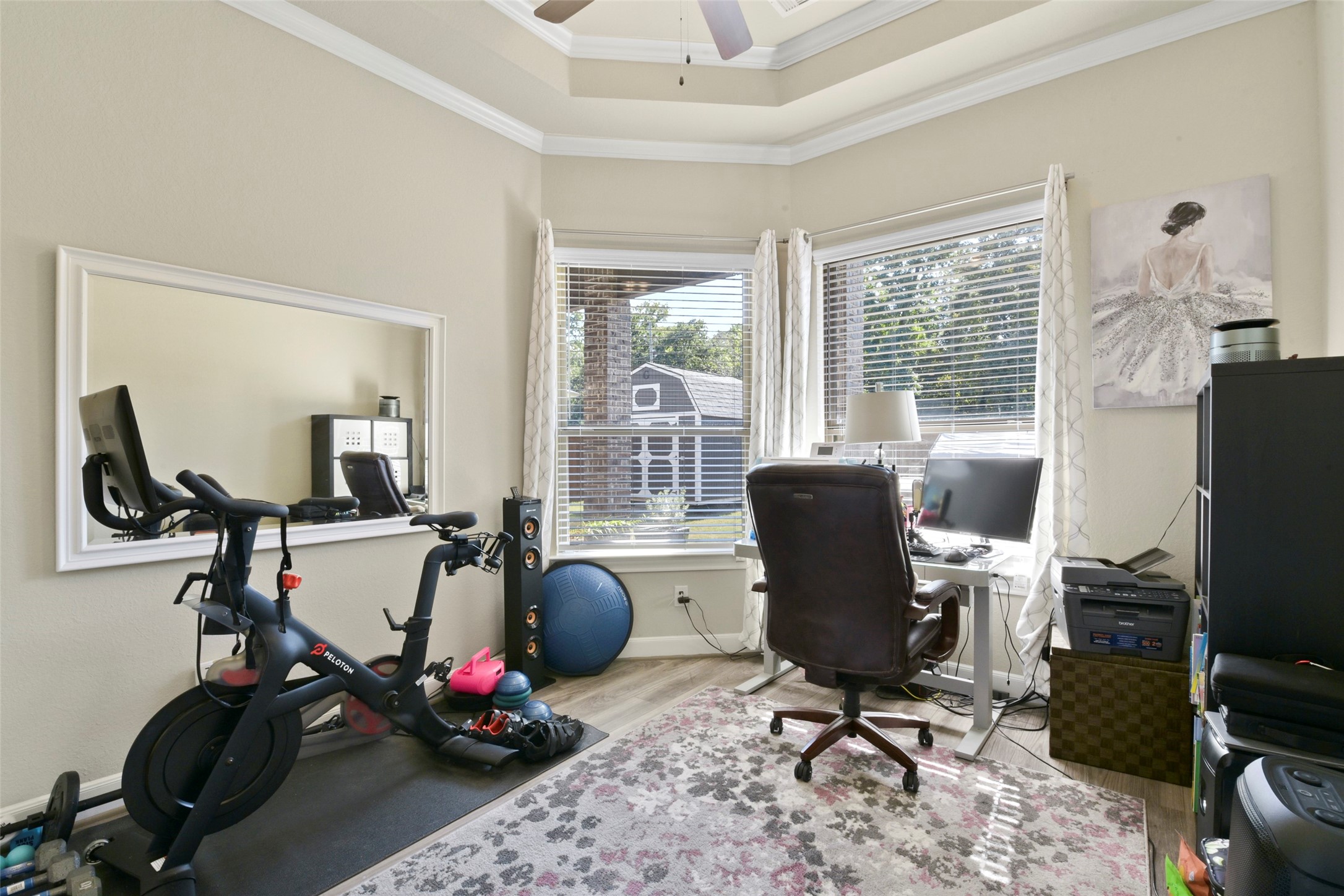 4582 Silver Moon Drive Spring, TX 77386 - Photo 22 of 48 a view of a workspace with furniture and a window