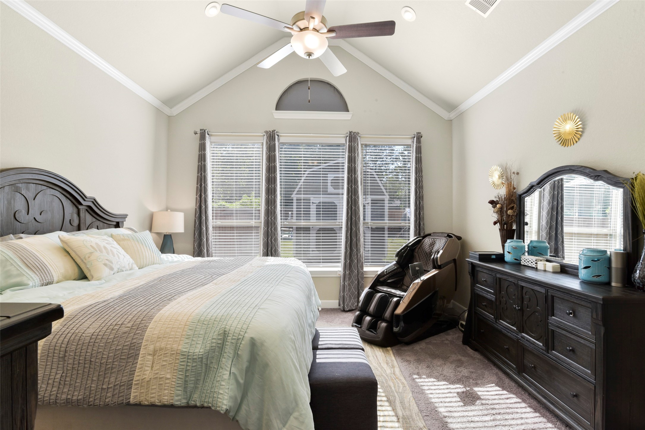 4582 Silver Moon Drive Spring, TX 77386 - Photo 25 of 48 a bedroom with a bed and a large window