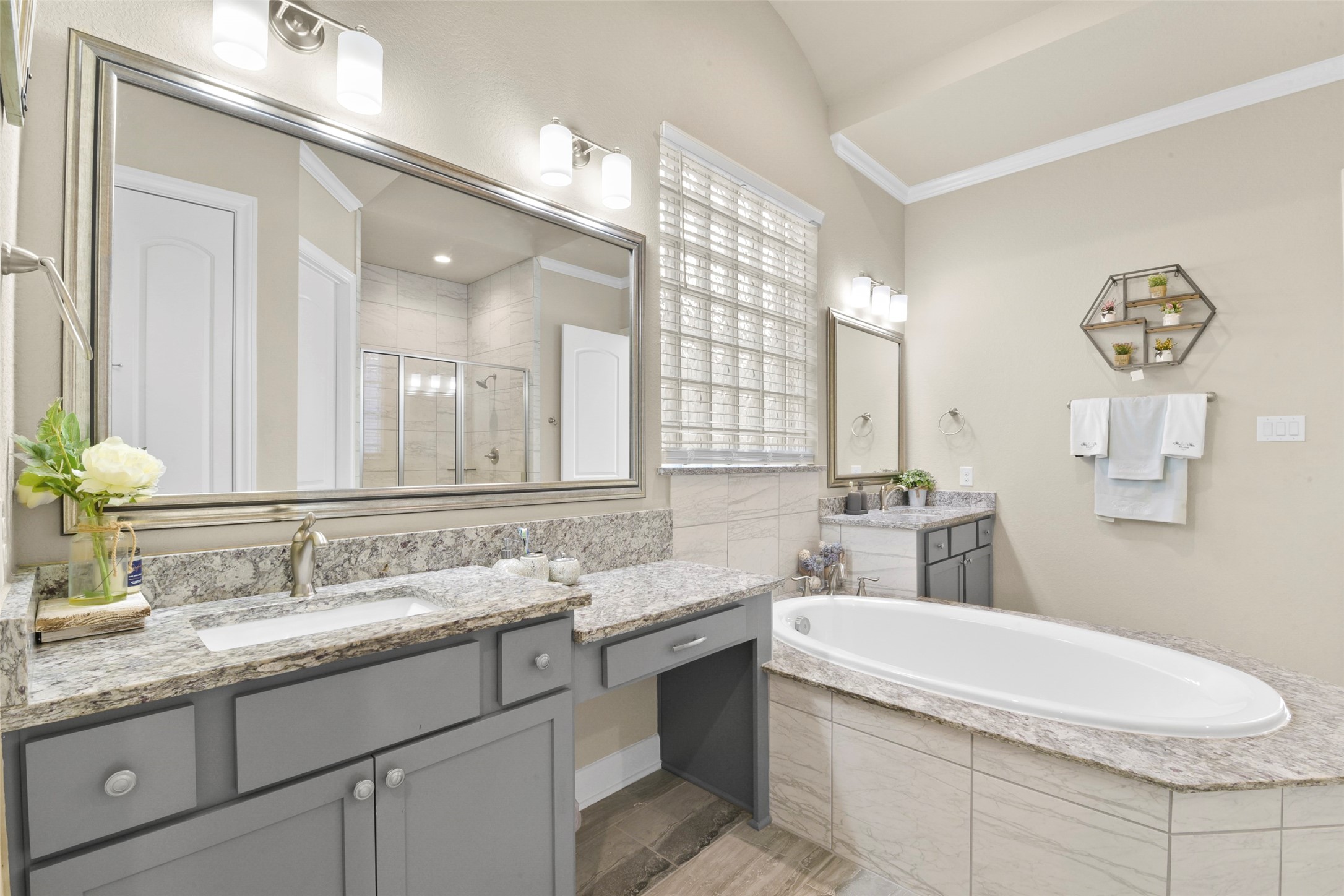 4582 Silver Moon Drive Spring, TX 77386 - Photo 29 of 48 a bathroom with a sink and a mirror