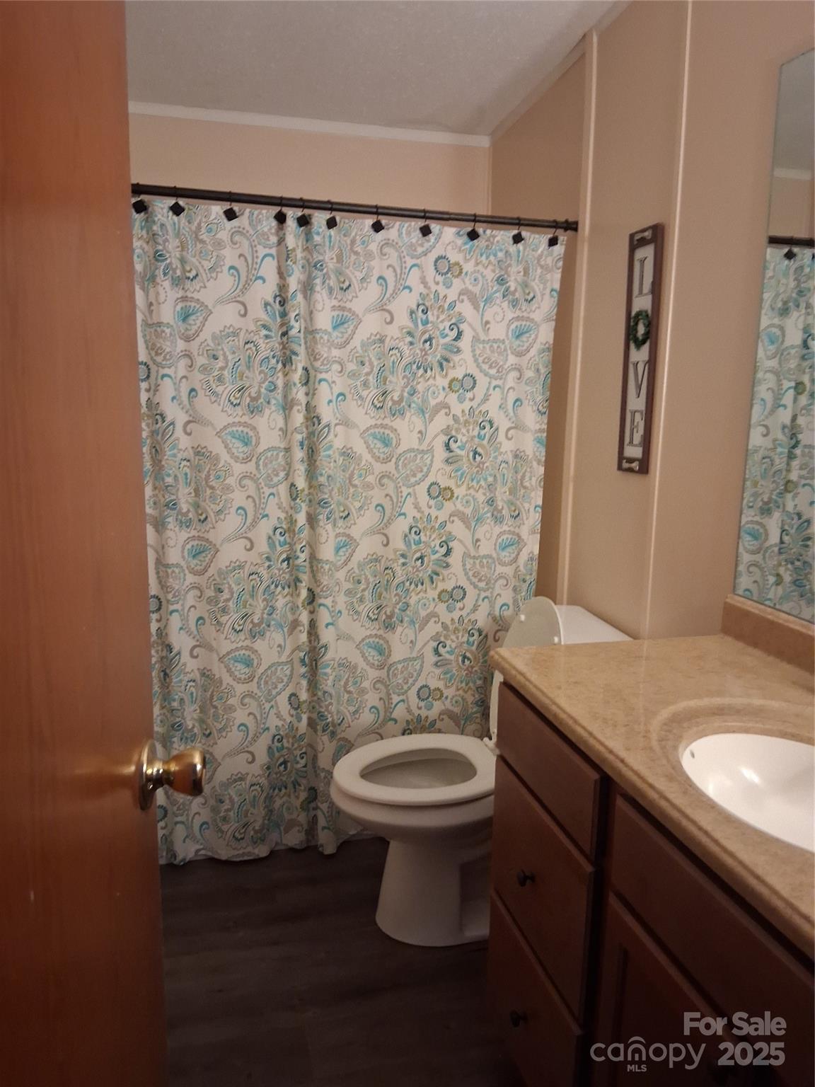 315 South Grandview Road Clover, SC 29710 - Photo 10 of 11 a bathroom with a granite countertop toilet a sink and a shower