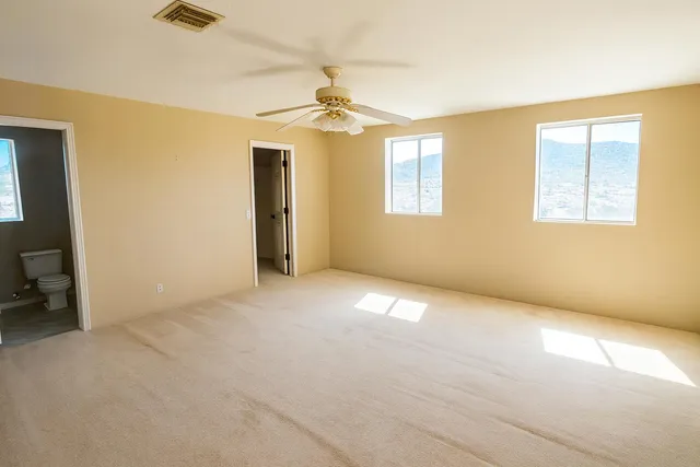 a view of small space with racks on the wall