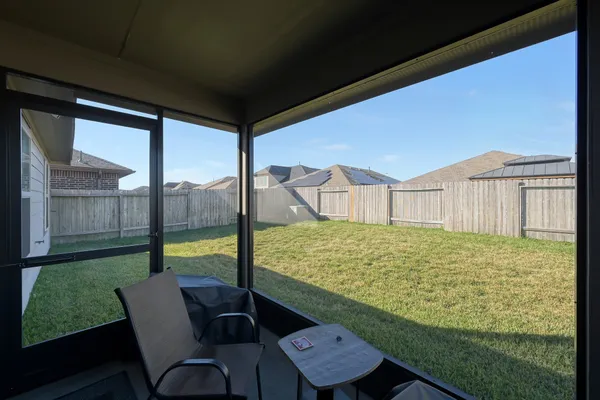 a view of outdoor space with seating area