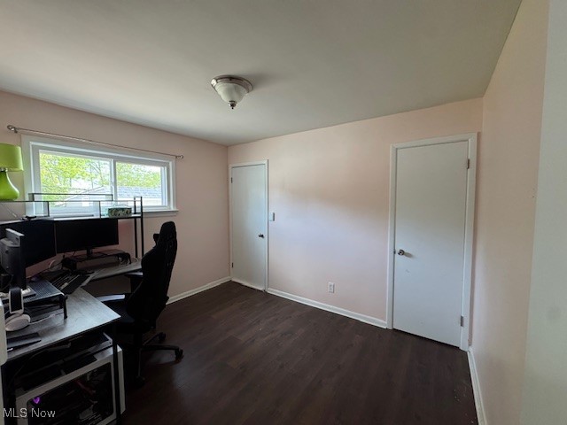 30101 Oakdale Road Willowick, OH 44095 - Photo 9 of 17 Home office with dark wood finished floors and baseboards