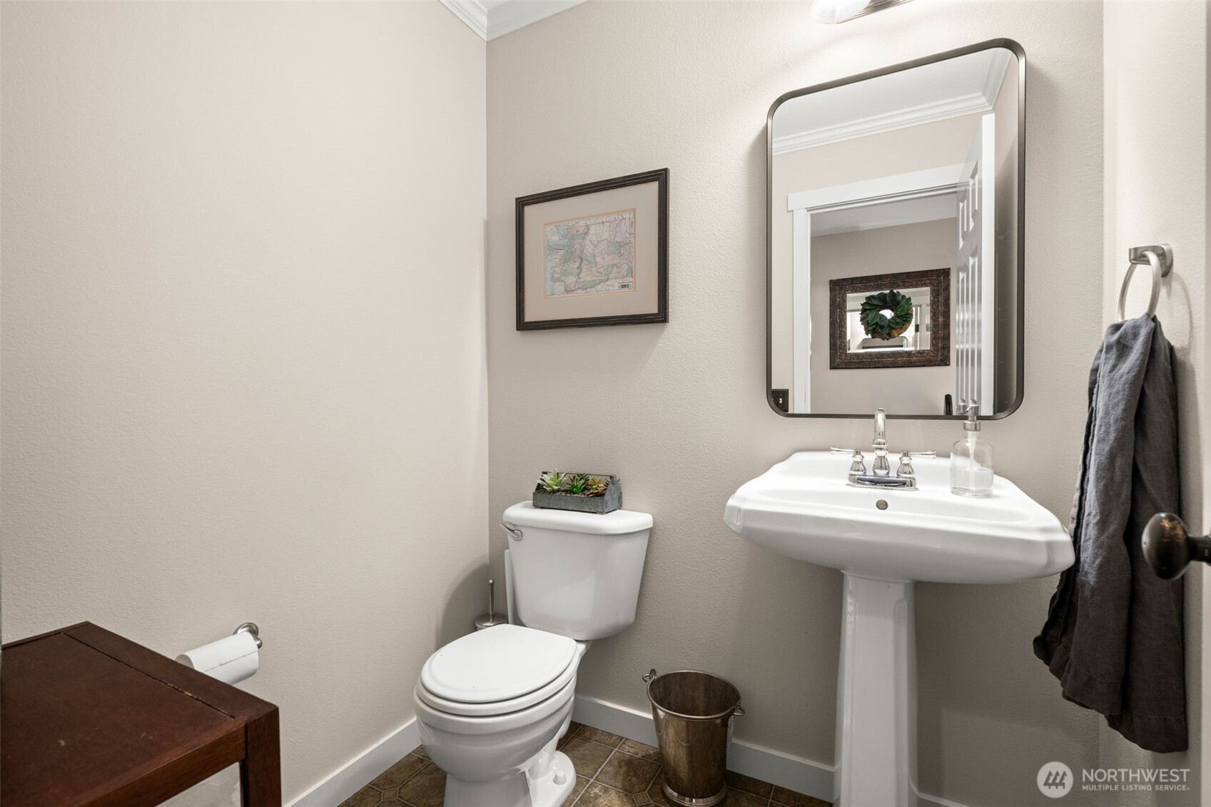 3114 Walker Road DuPont, WA 98327 - Photo 15 of 38 a bathroom with a toilet sink and mirror