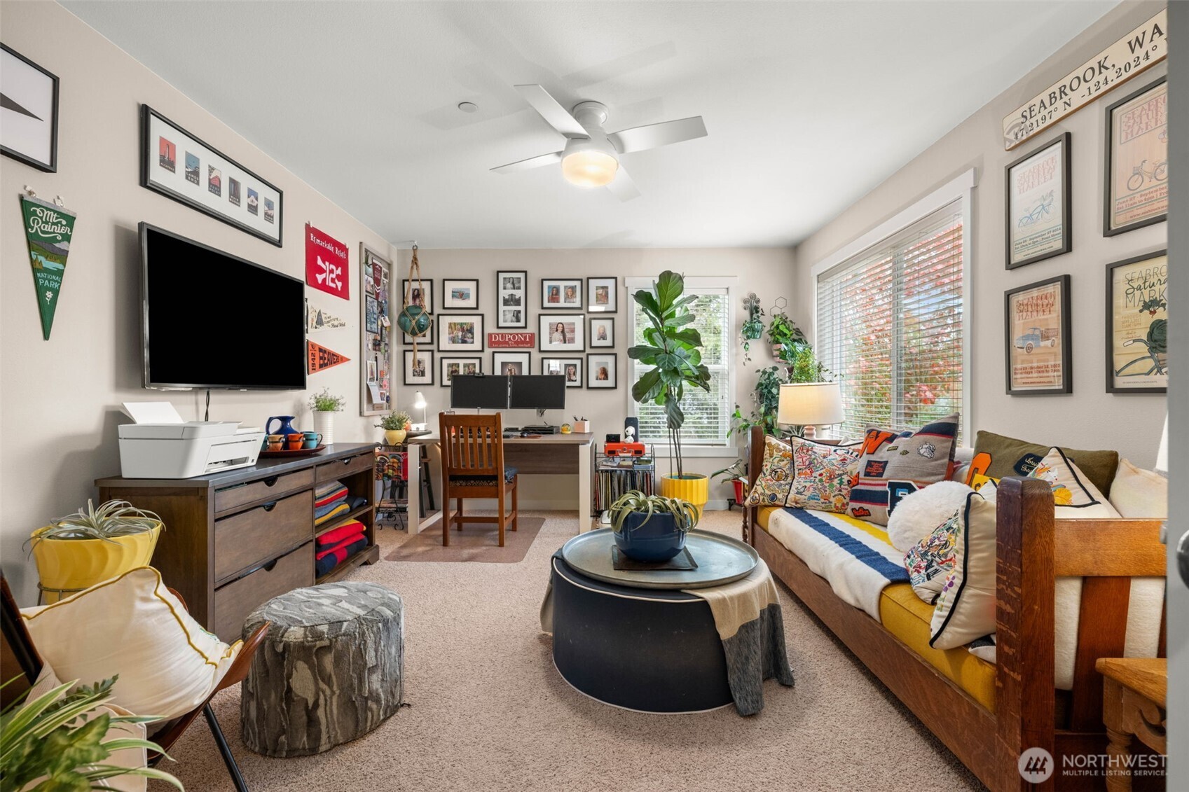 3114 Walker Road DuPont, WA 98327 - Photo 25 of 38 a living room with furniture and a flat screen tv