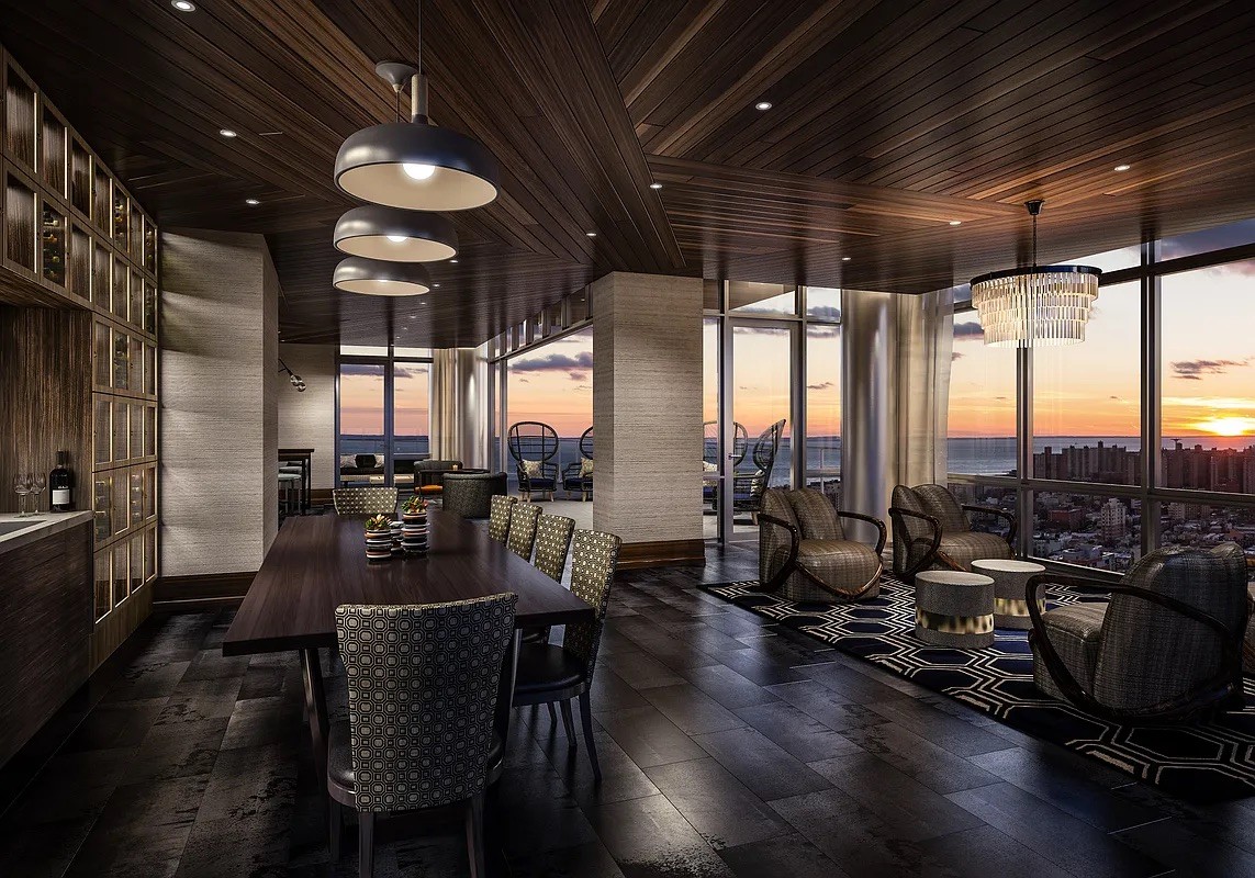 1524 Sheepshead Bay Road, Unit 3C Brooklyn, NY 11235 - Photo 7 of 25 a view of a dining room with furniture window and wooden floor