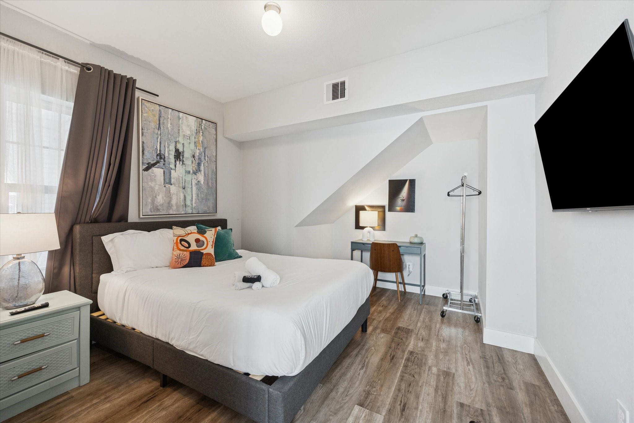2410 Truxillo Street Houston, TX 77004 - Photo 13 of 41 Unit A (2-Bedroom): Versatile secondary bedroom featuring modern flooring and functional layout.