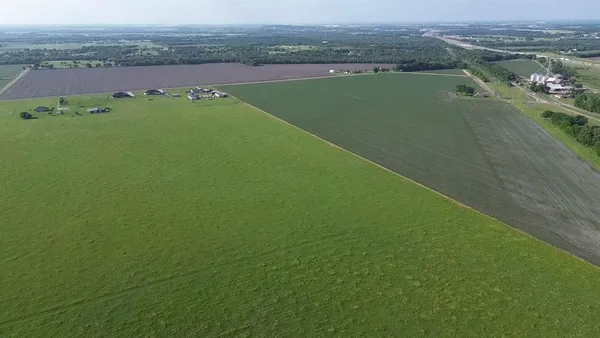 a view of a lake with a city