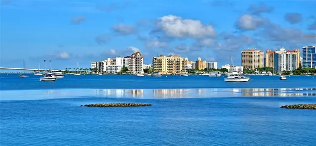 a view of an ocean and beach