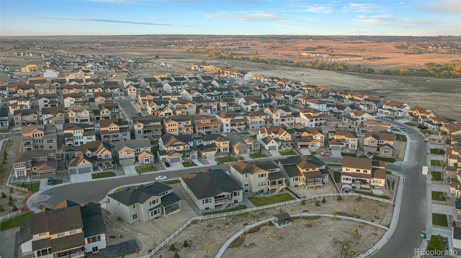 5828 Tesoro Point Parker, CO 80134 - Photo 43 of 43 an aerial view of residential houses with outdoor space