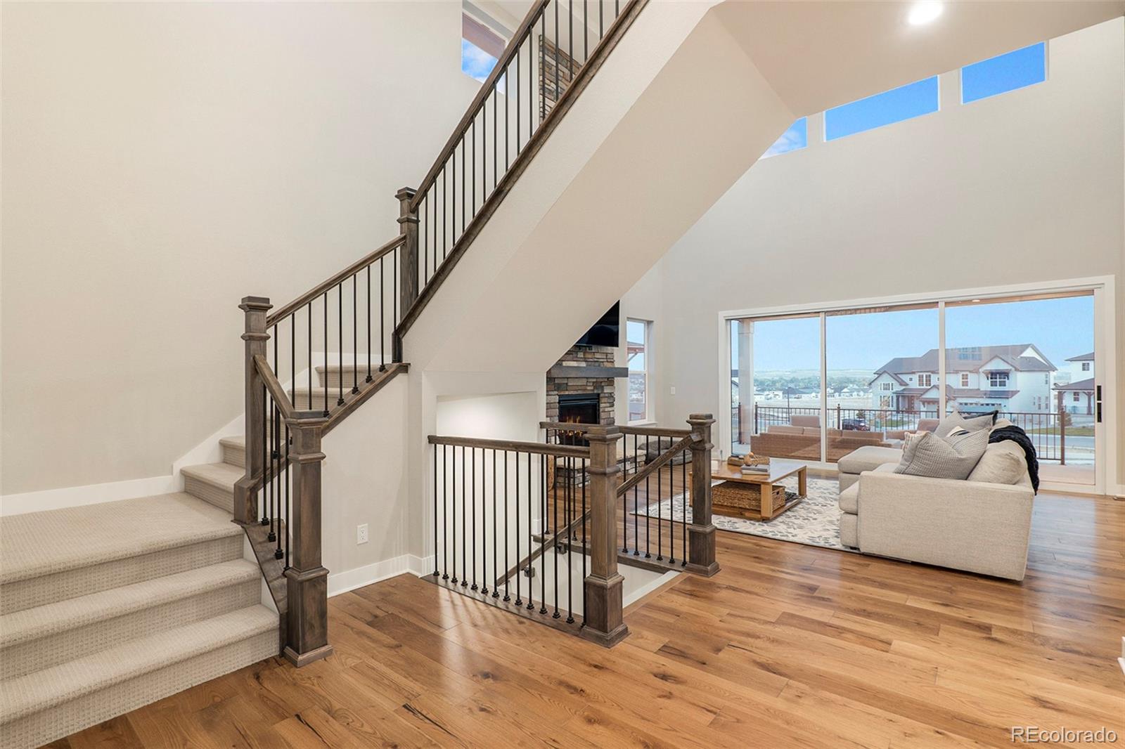 5828 Tesoro Point Parker, CO 80134 - Photo 6 of 43 a view of staircase with white walls and windows