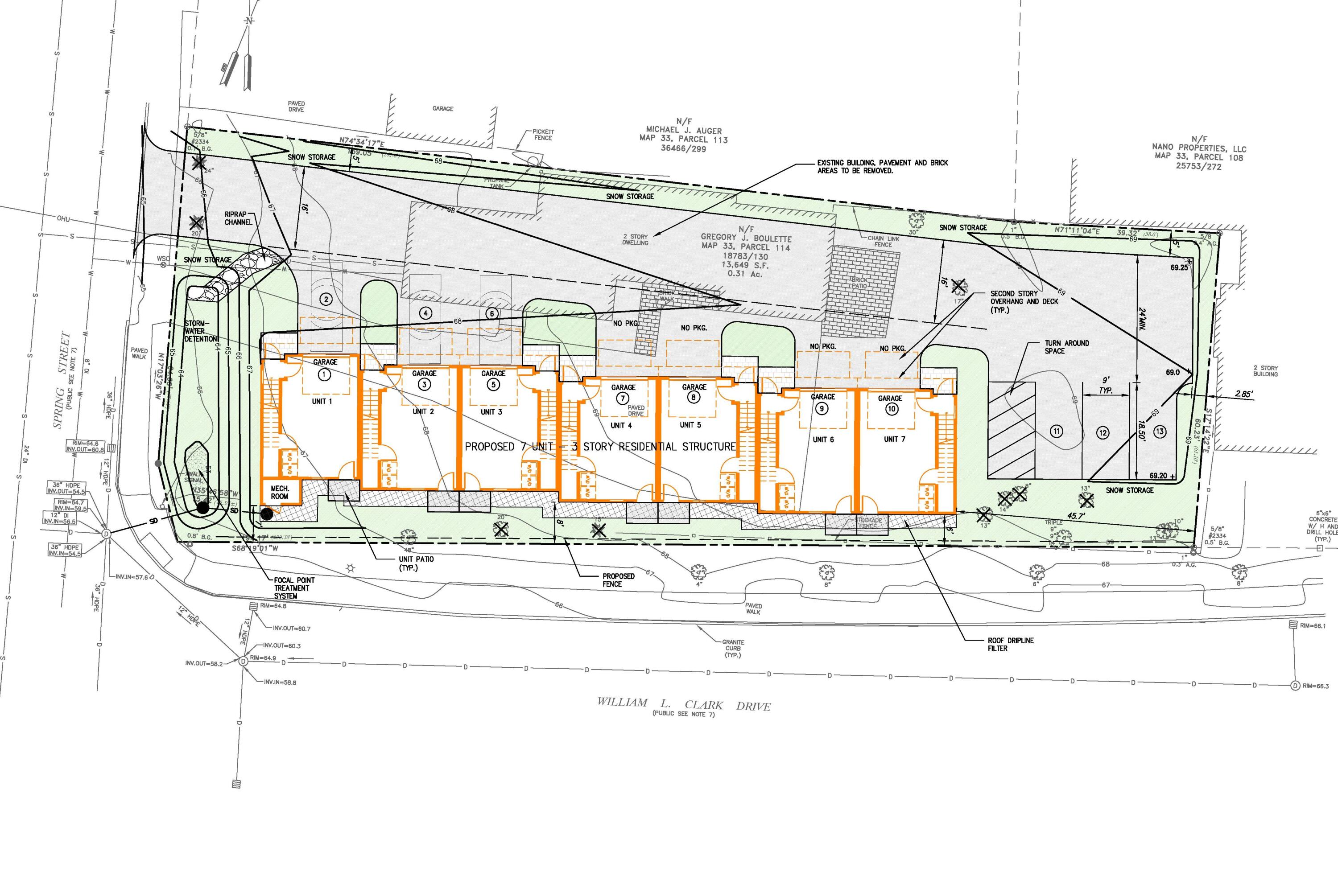 16 Spring Street Westbrook, ME 04092 - Photo 18 of 44 PROPOSED Site Plan 16 Spring St CONDOS