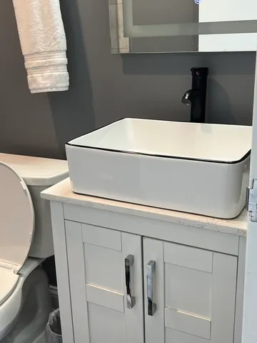 a close view of sink