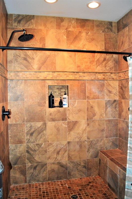 1233 Post Oak Road Belvidere, TN 37306 - Photo 15 of 30 Check out the shower stall that has double shower heads with one large waterfall head.