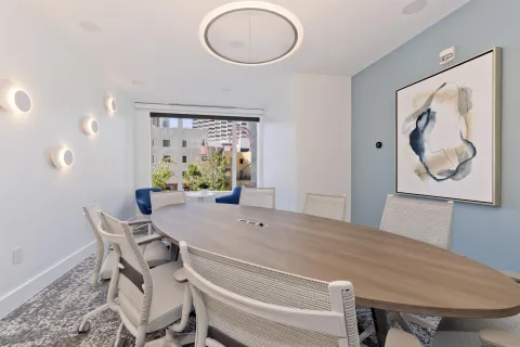 a front view of a building