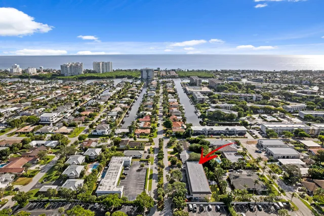 an aerial view of multiple house