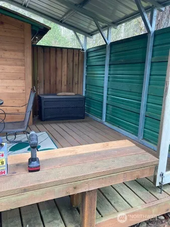 a view of a back yard from a window