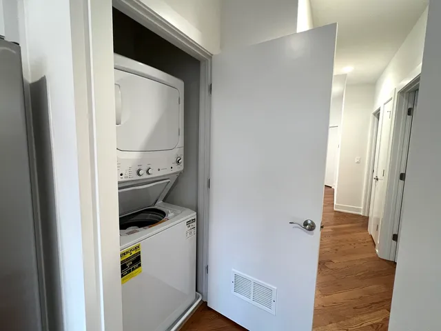 a room that has a washer and dryer