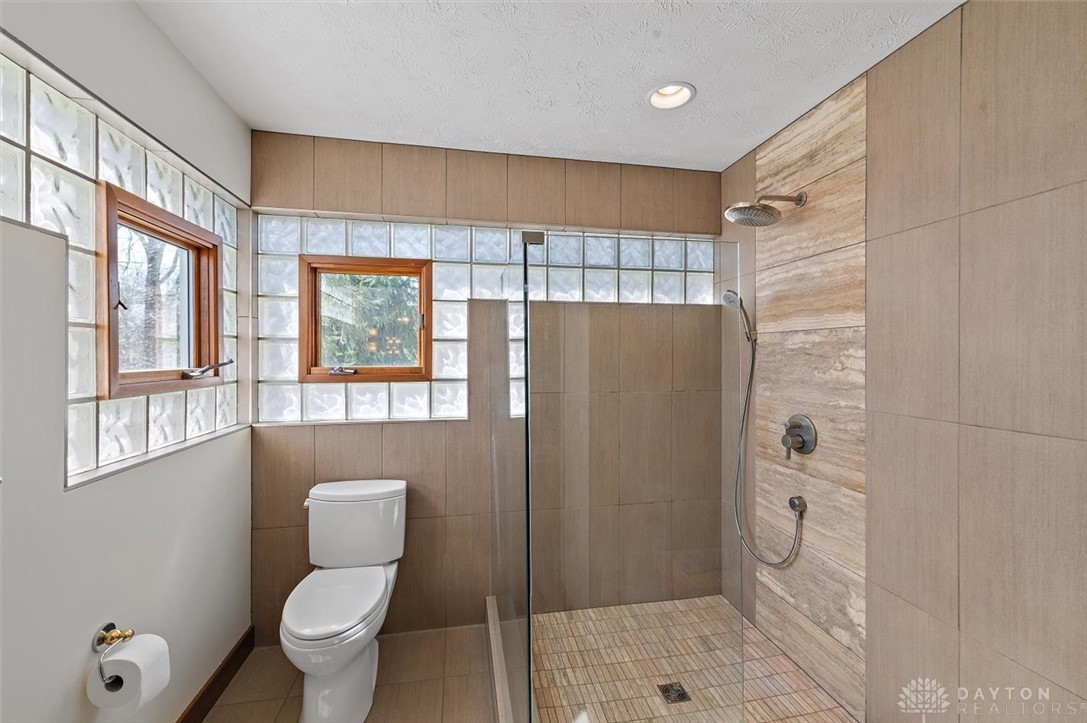 367 Timberleaf Drive Beavercreek, OH 45430 - Photo 44 of 72 This walk-in shower has a spa feel and all the natural light is amazing
