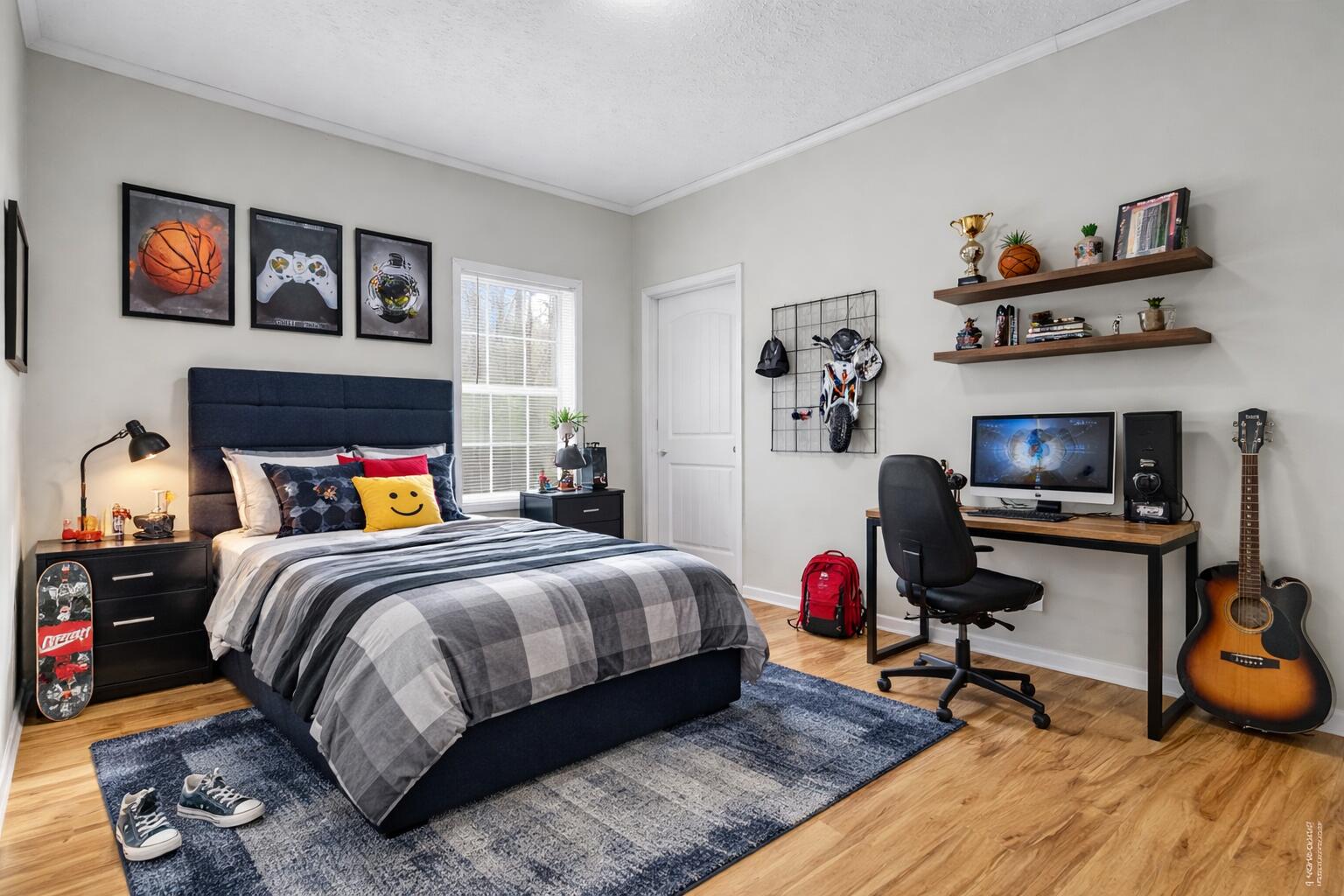 35 Dalmation Lane Round O, SC 29474 - Photo 22 of 49 Sporty teenage bedroom with gaming setup