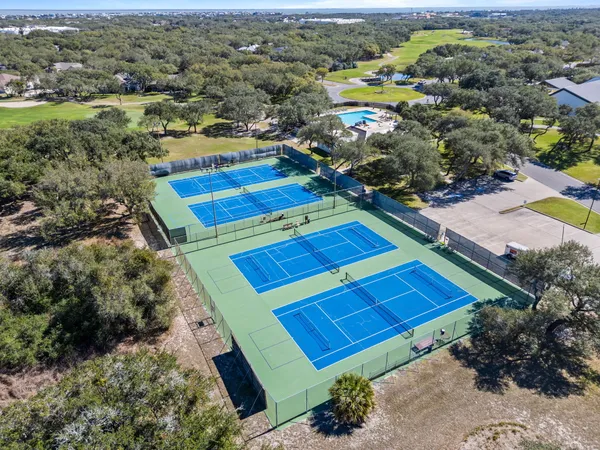 an aerial view of multiple house