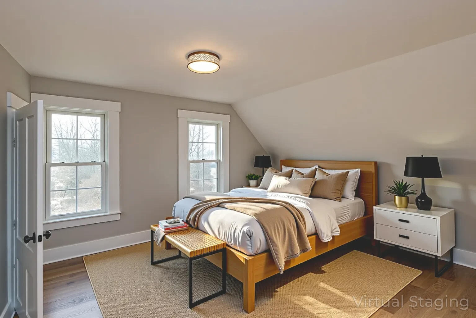 550 Belfast Road Camden, ME 04843 - Photo 31 of 57 550 Belfast Rd. Bedroom #2 Virtual Stagi